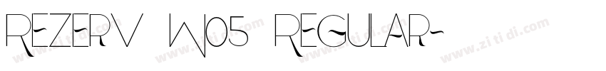 Rezerv W05 Regular字体转换